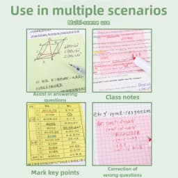 LANGUO Translucent Pull-Out Sticky Notes Frosted Pearl Surface Removable Index Tabs Memo Pad Office School Supplies Stationery