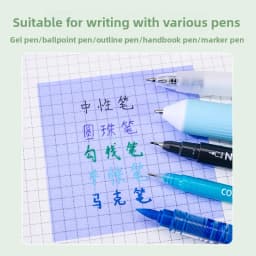LANGUO Translucent Pull-Out Sticky Notes Frosted Pearl Surface Removable Index Tabs Memo Pad Office School Supplies Stationery