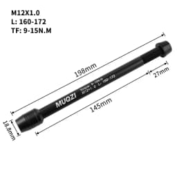 MUQZI Mountain Road Bike Trainer Thru Axle Adapter Conversion Kit Shaft Bike Wheels Quick Release Skewers M12-1.0/1.5/1.75