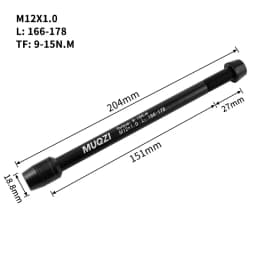 MUQZI Mountain Road Bike Trainer Thru Axle Adapter Conversion Kit Shaft Bike Wheels Quick Release Skewers M12-1.0/1.5/1.75