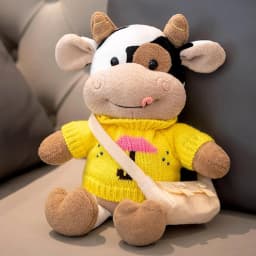 Hot toys Cute Cow Doll Little Cow Plush Toy Chinese Zodiac Cow Doll Cloth Doll New Year's Gift Girl's Birthday Gift