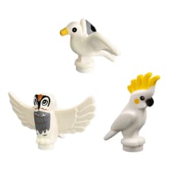 MOC City Animals Building Block Model Farm Ranch Scene Accessories Goat Wolf Pig Owl Flamingo Parrot Bird Zoo Kids Brick Toy T04