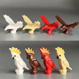 MOC City Animals Building Block Model Farm Ranch Scene Accessories Goat Wolf Pig Owl Flamingo Parrot Bird Zoo Kids Brick Toy T04