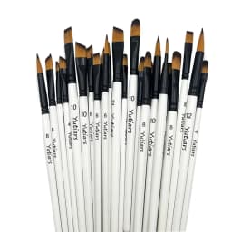 12 Pcs/set DIY Oil Acrylic Painting Art Paint Brushes Supplies Nylon Hair Wooden Handle Watercolor Paint Brush Pen Set Learning