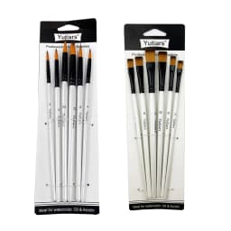 12 Pcs/set DIY Oil Acrylic Painting Art Paint Brushes Supplies Nylon Hair Wooden Handle Watercolor Paint Brush Pen Set Learning