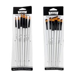 12 Pcs/set DIY Oil Acrylic Painting Art Paint Brushes Supplies Nylon Hair Wooden Handle Watercolor Paint Brush Pen Set Learning