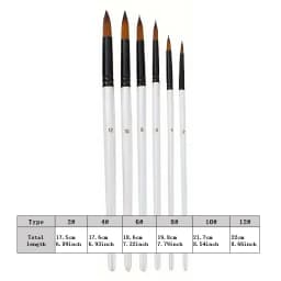 12 Pcs/set DIY Oil Acrylic Painting Art Paint Brushes Supplies Nylon Hair Wooden Handle Watercolor Paint Brush Pen Set Learning