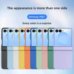 Solid Color Fully Wrapped Skin Feel Hinge Protective Phone Case for Samsung Z Flip 8 7 FE 6 5 4 3 Flip7 Flip6 Hard Plastic Cover