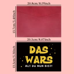 1pc German Birthday Greeting Card With Envelope-'das Wars Alt Du Nun Bist!',Fun Gift For Party,Keepsake Card For Coworker,Friend