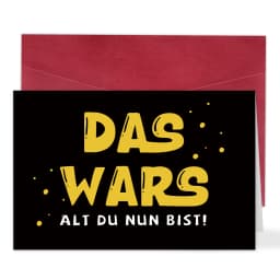 1pc German Birthday Greeting Card With Envelope-'das Wars Alt Du Nun Bist!',Fun Gift For Party,Keepsake Card For Coworker,Friend