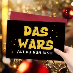 1pc German Birthday Greeting Card With Envelope-'das Wars Alt Du Nun Bist!',Fun Gift For Party,Keepsake Card For Coworker,Friend
