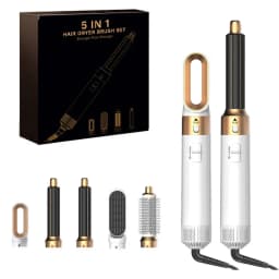10 5 In 1 Hair Dryer Hot Air Comb Brush With Curling Iron Hair Straightener For Salon Style Curling Straightening And Volumizing