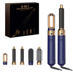 10 5 In 1 Hair Dryer Hot Air Comb Brush With Curling Iron Hair Straightener For Salon Style Curling Straightening And Volumizing