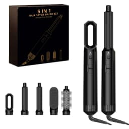10 5 In 1 Hair Dryer Hot Air Comb Brush With Curling Iron Hair Straightener For Salon Style Curling Straightening And Volumizing