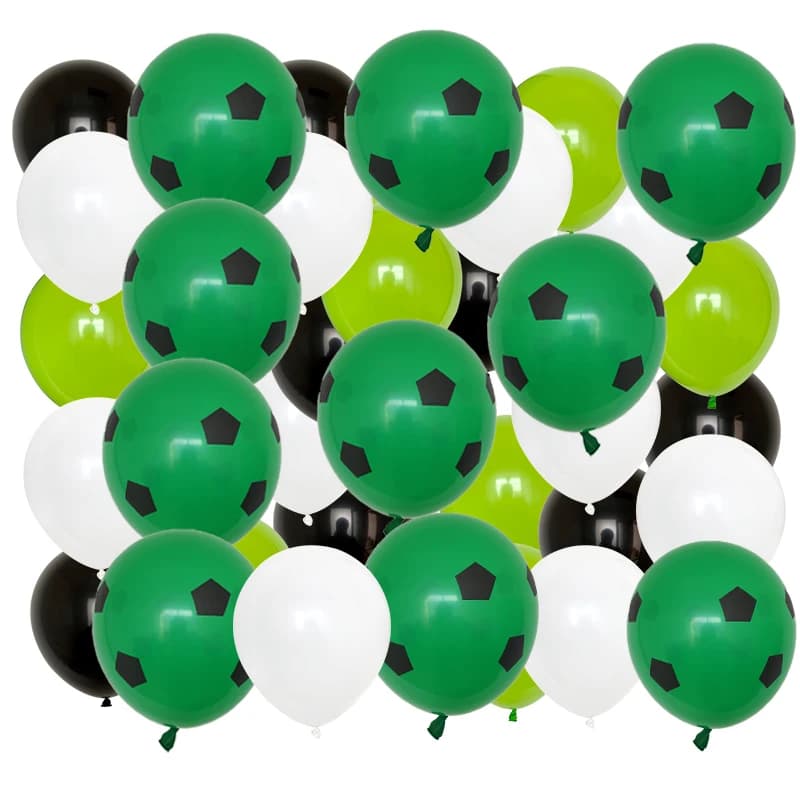 40pcs 12 inch Thicken Soccer Balls Football Latex Balloons Birthday Party Decoration Kids Children's Toys Football Theme Party