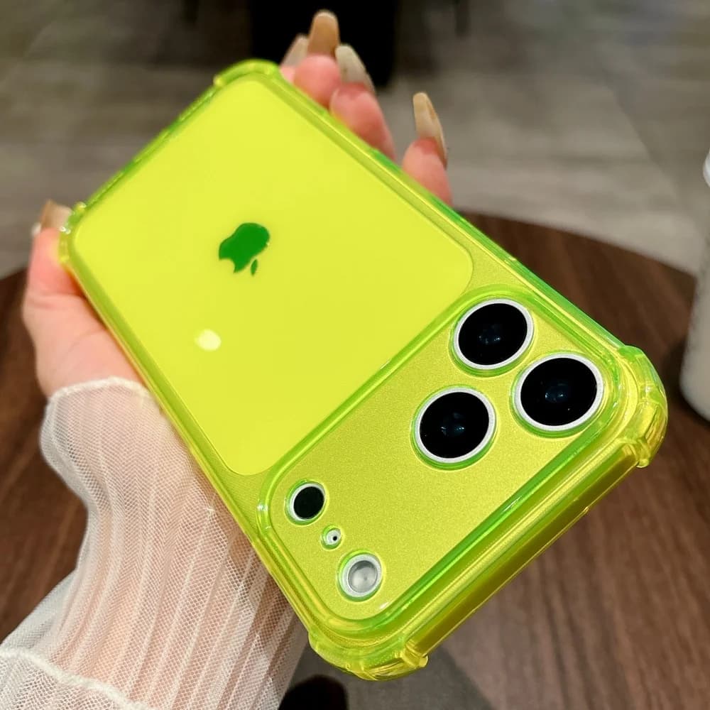 Shockproof Neon Soft TPU Clear Case For iPhone 18 17 Pro Max 16 15 14 13 12 11 XR XS X 7 8 Plus Camera Protection Silicone Cover