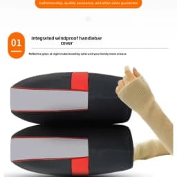 1Pair Electric Bike Winter Warmer Gloves Handlebar Muffs Protective Motorcycle Scooter Thick Warm Grip Handle Bar Muff Rainproof