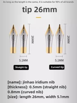 1PC JINHAO Fountain Pen Iridium Replaced EF/F/M Nib For 9019/X159/82/82 mini/100/9056/9036 Office School Supplies Stationery