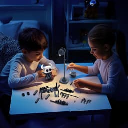 370PCS Hollowed Knight Building Blocks Ghost Set Street Lighting Model Bricks Desktop Ornaments Kids Educational DIY Toys Gifts