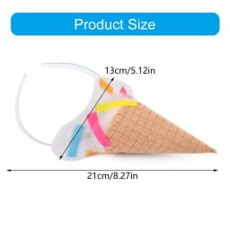 A52E Lightweight Ice Cream Hair Ornament For Food Vendors Costume Contests Gatherings