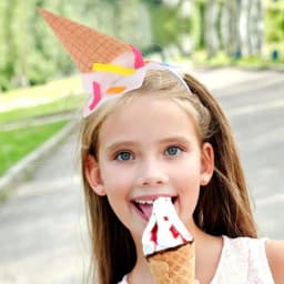 A52E Lightweight Ice Cream Hair Ornament For Food Vendors Costume Contests Gatherings