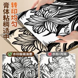 75ml Water-based Printmaking Ink for Printing on Paper or Cardboard with Linoleum,Wood or Soft Block Surfaces Plates or Polyfoam
