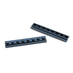10PCS PLATE 1X8 WITH RAIL Compatible 4510 Plate Modified Self-Locking Bricks Building Blocks Toys Accessories