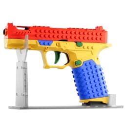 Hanging Toy Gun Continuous Firing Building Block Pistol Shell Throwing Airsoft Blowback Empty Outdoor CS Gun for Children Adult