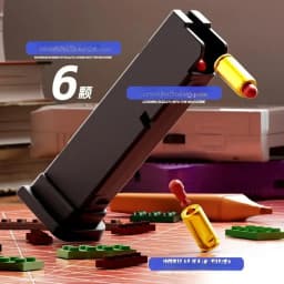 Hanging Toy Gun Continuous Firing Building Block Pistol Shell Throwing Airsoft Blowback Empty Outdoor CS Gun for Children Adult