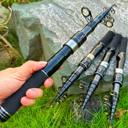 Telescopic Lure Fishing Rod 1.5M-2.4M Carbon Spinning Sea Pole Freshwater Saltwater Fishing Equipment Pesca Fishing Accessories