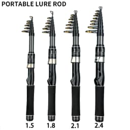 Telescopic Lure Fishing Rod 1.5M-2.4M Carbon Spinning Sea Pole Freshwater Saltwater Fishing Equipment Pesca Fishing Accessories