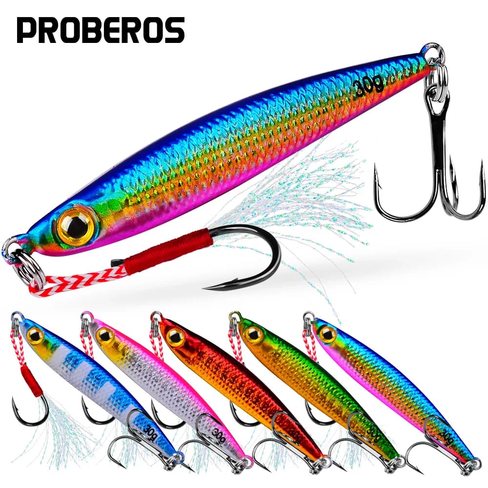 1pc Fast Sinking Jigging Lure Long Cast 7g 10g 15g 20g 30g Slow Jig Metal Jig Fishing Bait Trout Artificial Hard Lure Hook