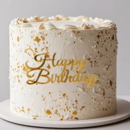 3pcs Glitter 'Happy Birthday' Cake Topper Set Golden Acrylic Decor Sticks Banner Sign for Party Anniversary Cake Decoration