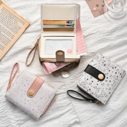 1pc Everyday Playful Cat Mini Wallet - Compact Zipper Multi-Card Holder with Wrist Strap, Lightweight Gift for Women/Teachers