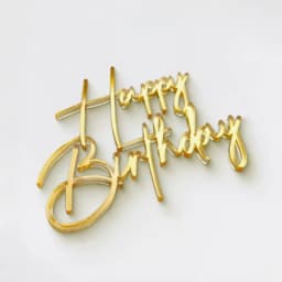 3PCS/6PCS/9PCS Gold Acrylic Birthday Cake Toppers - Premium Happy Birthday Cake Decorations for Cake & Party Decoration