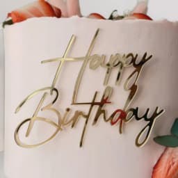 3PCS/6PCS/9PCS Gold Acrylic Birthday Cake Toppers - Premium Happy Birthday Cake Decorations for Cake & Party Decoration