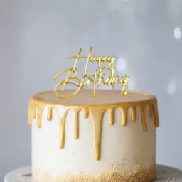 3PCS/6PCS/9PCS Gold Acrylic Birthday Cake Toppers - Premium Happy Birthday Cake Decorations for Cake & Party Decoration