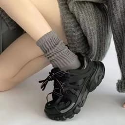 1/3 Pairs Fashion Cool Lolita Woman Cute Warm Socks Set Female Lady Autumn Winter Knitted Long Black White Socks For Women Sport