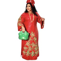 African Attire For Women Abaya Embroidery Plus Size Elegant Party Church Dress