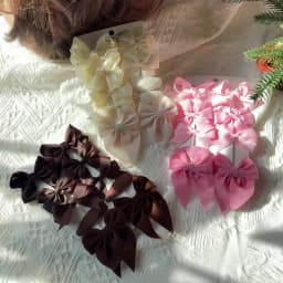 10Pcs/set Bows Hair Clip Set for Girls Autumn Winter Texture Fashion Gifts Handmade Kids Bowknots Hairpins Baby Hair Accessories