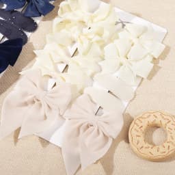10Pcs/set Bows Hair Clip Set for Girls Autumn Winter Texture Fashion Gifts Handmade Kids Bowknots Hairpins Baby Hair Accessories