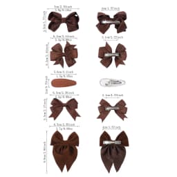 10Pcs/set Bows Hair Clip Set for Girls Autumn Winter Texture Fashion Gifts Handmade Kids Bowknots Hairpins Baby Hair Accessories