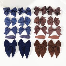 10Pcs/set Bows Hair Clip Set for Girls Autumn Winter Texture Fashion Gifts Handmade Kids Bowknots Hairpins Baby Hair Accessories