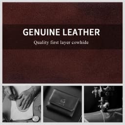 Genuine Leather Wallet for Men Minimalist Tri-Fold Purse with RFID Protection Zipper Coin Pocket Credit Card Slots