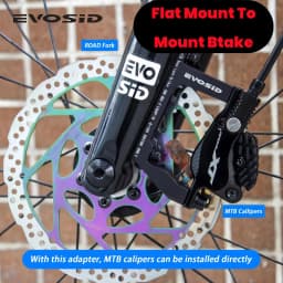 EVOSID Gravel Bike Flat Mount To Fost Mount Brake Adapter Front Rear 160mm Change Road Standard To MTB Specs Bicycle Accessories