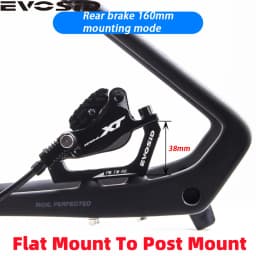 EVOSID Gravel Bike Flat Mount To Fost Mount Brake Adapter Front Rear 160mm Change Road Standard To MTB Specs Bicycle Accessories