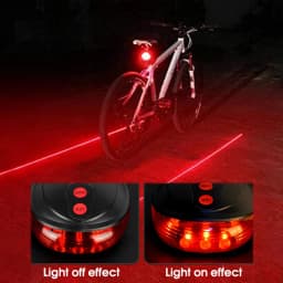 Bicycle Bike LED Lights Waterproof Cycling Taillight Safety Warning Taillight MTB Bike Rear Tail Lights 2 Lasers 5 LED