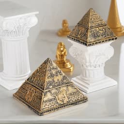 Ancient Egypt Pyramid Ornament Handicraft Resin Detachable Aromatherapy Candle Stand Pharaoh Mummy Travel Souvenir Mysterious