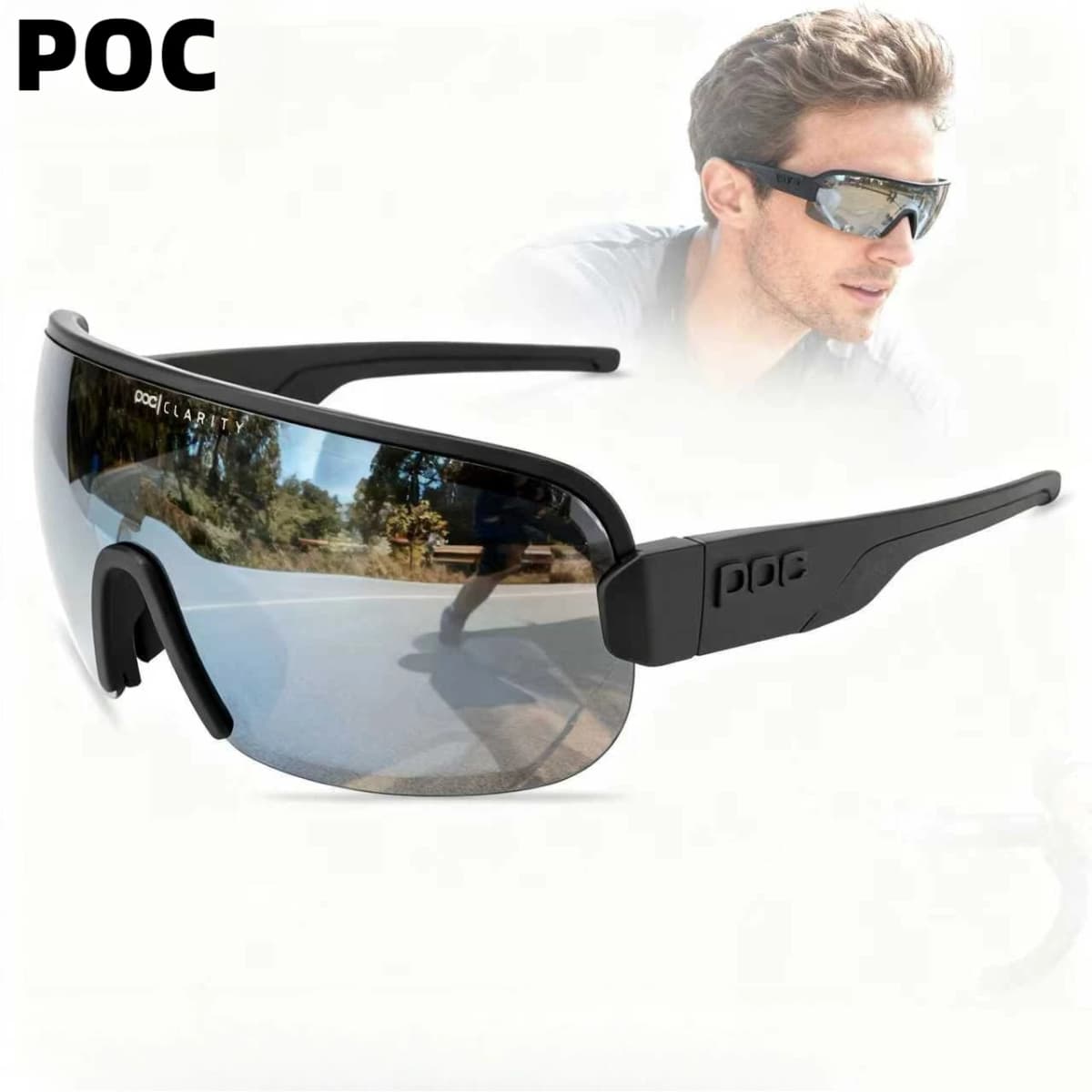POC AIM Bicycle riding sports glasses.Fully coated running and hiking sunglasses MTB Road Cycling Eyewear Glasses protection eye