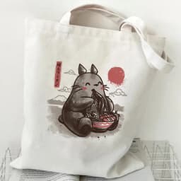 Women Cartoon Eco Reusable Shopping Bag Female Shoulder Shopper Bag Tote Bag Studio Ghibli College Handbag Retro Large Ladies